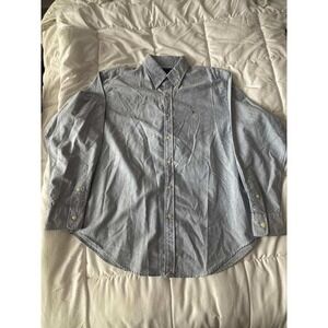 Ralph Lauren Sport Oxford Shirt Womens Size 14 Blue Button Down Long Sleeve‎